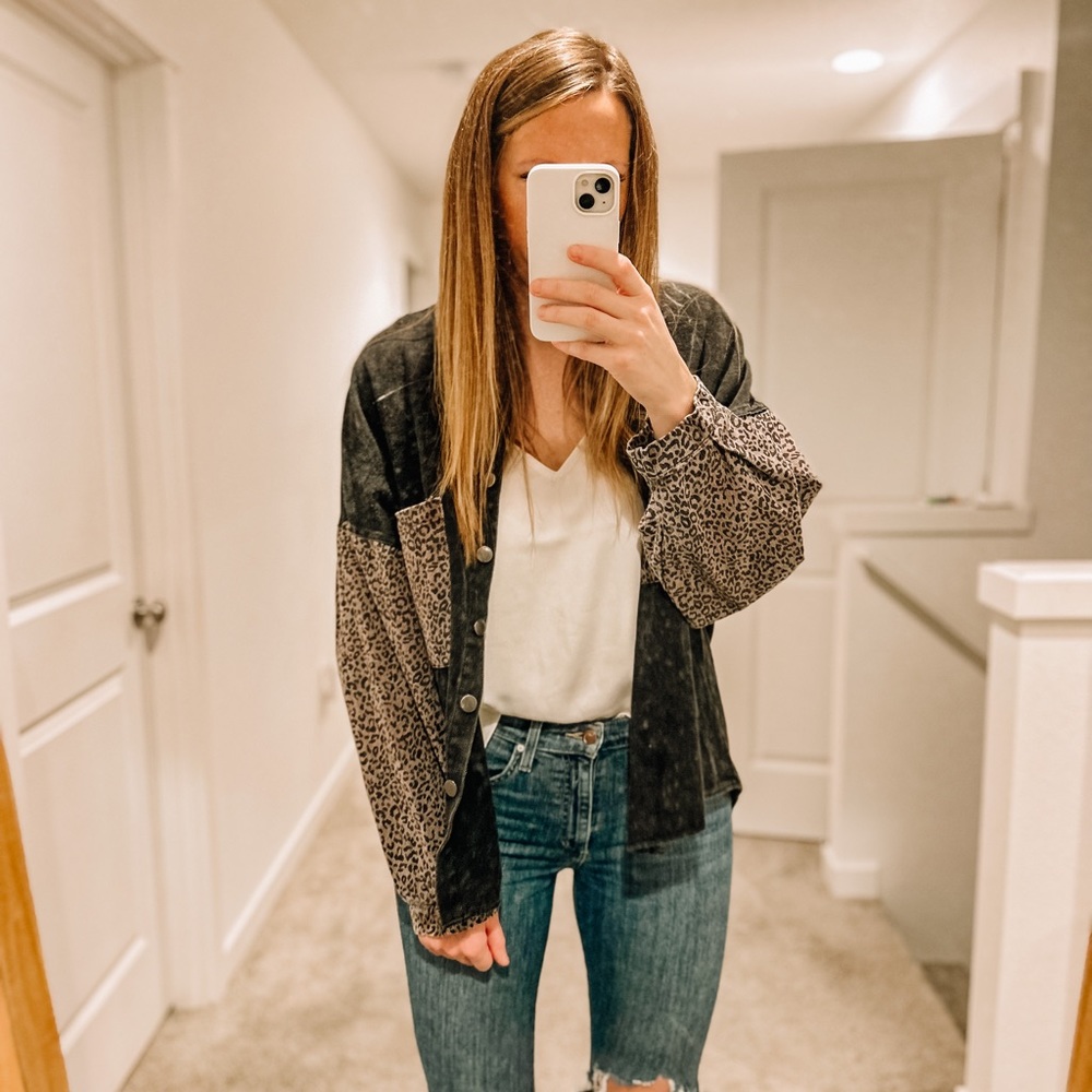 Oversized Black Denim Jacket